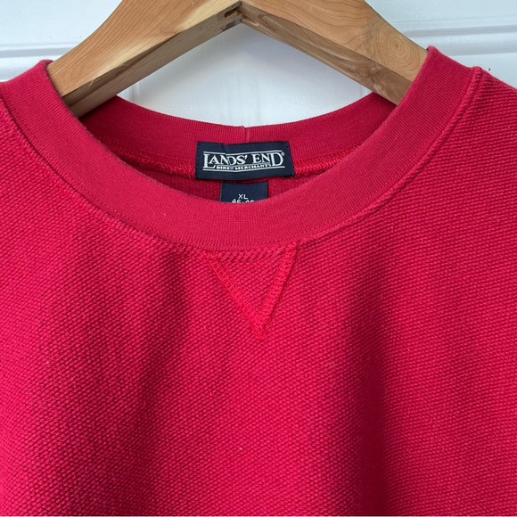 •LANDS' END• Men’s Pullover Textured Cotton Sweatshirt - Size XL (46-48) - Picture 3 of 6